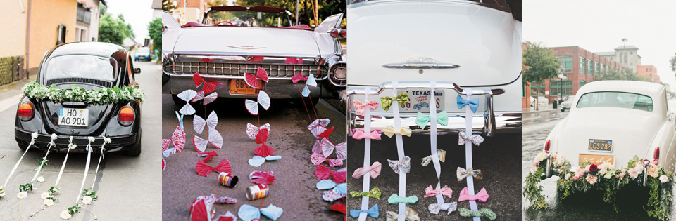 how to decorate a car for a wedding
