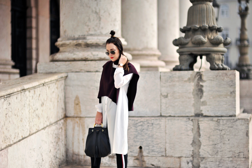 side stripe pants outfit