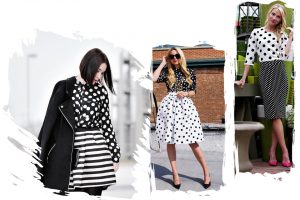 polka-dot-skirt-outfit-idea-street-fashion